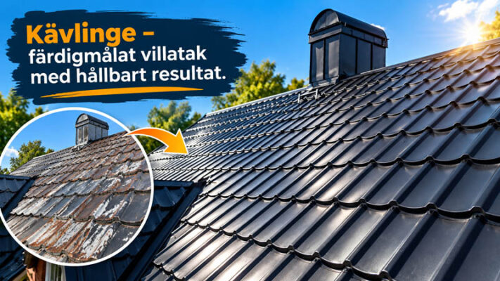 Kävlinge – färdigmålat villatak med hållbart resultat