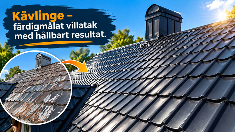 Kävlinge – färdigmålat villatak med hållbart resultat